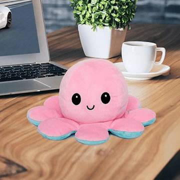 Babique Sitting Octopus Plush Soft Toy (Pink & Blue)